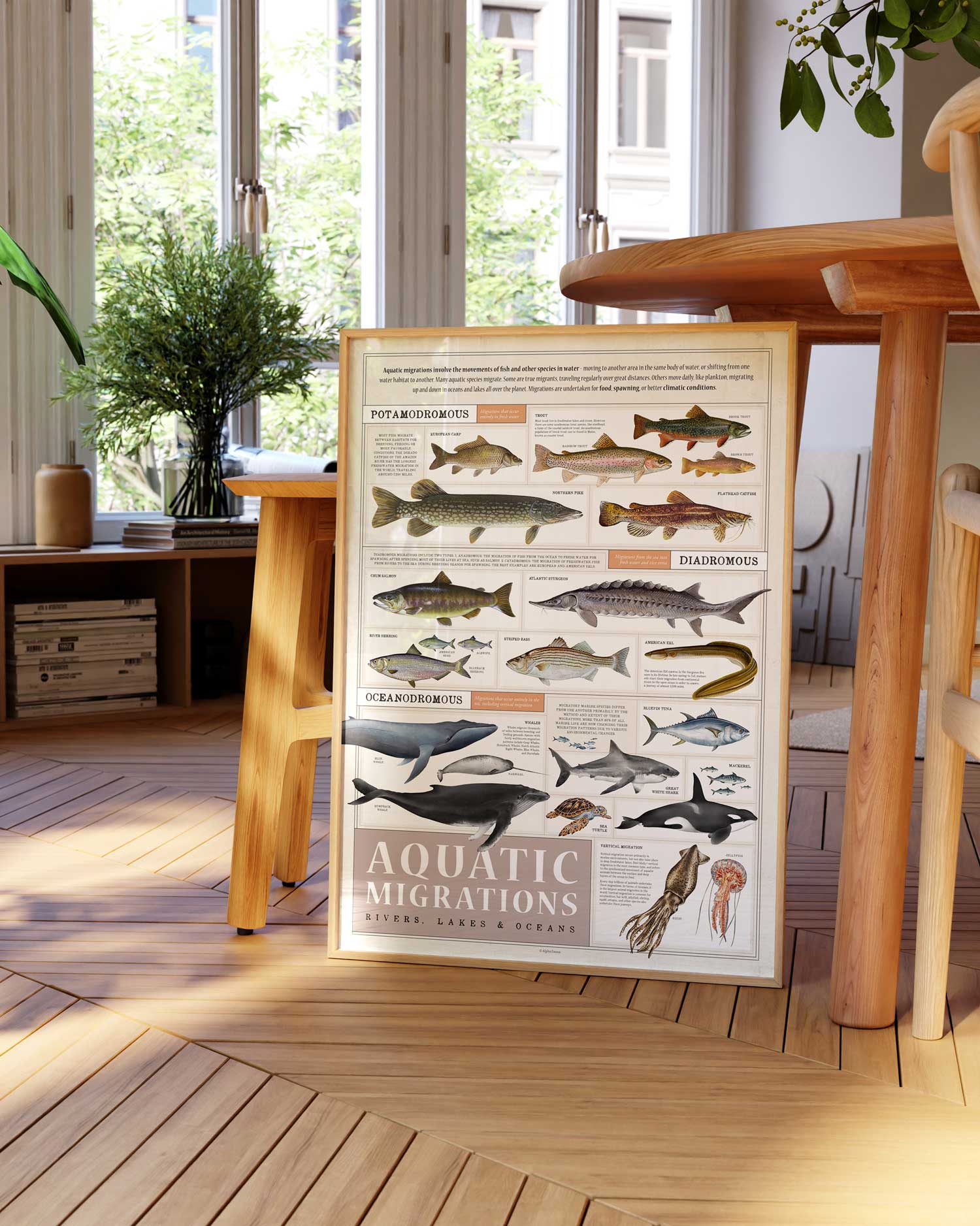 Aquatic Migrations Art Print