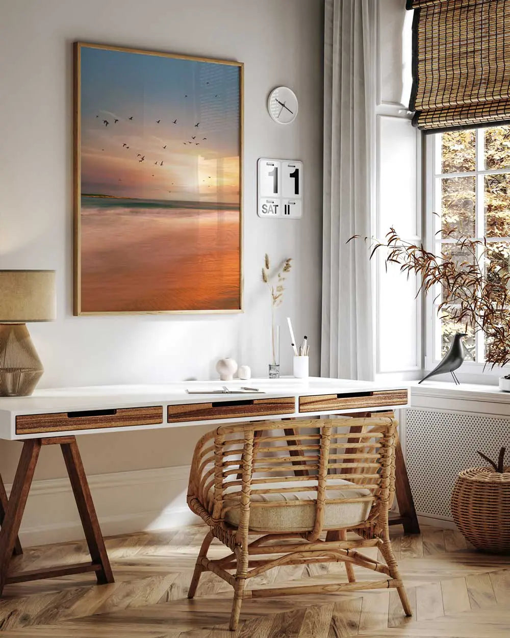 Birds at the Beach Art Print