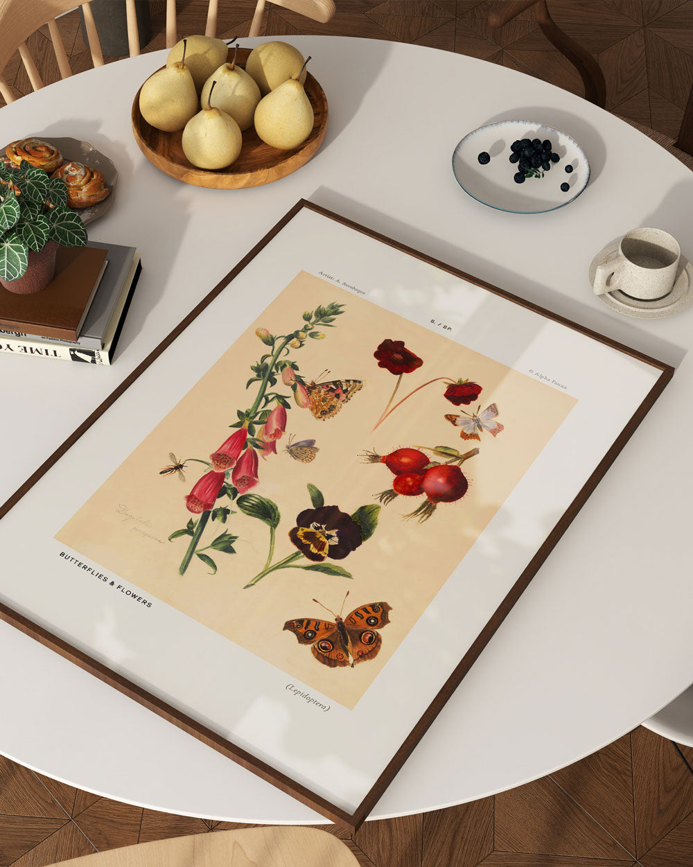 Butterflies And Flowers Art Print