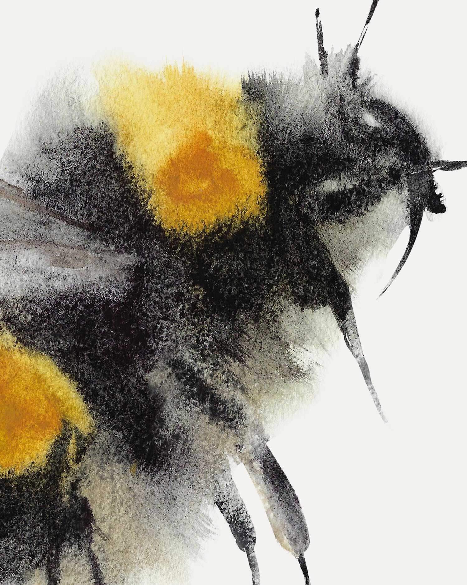 Moody Bumble Bee Art Print