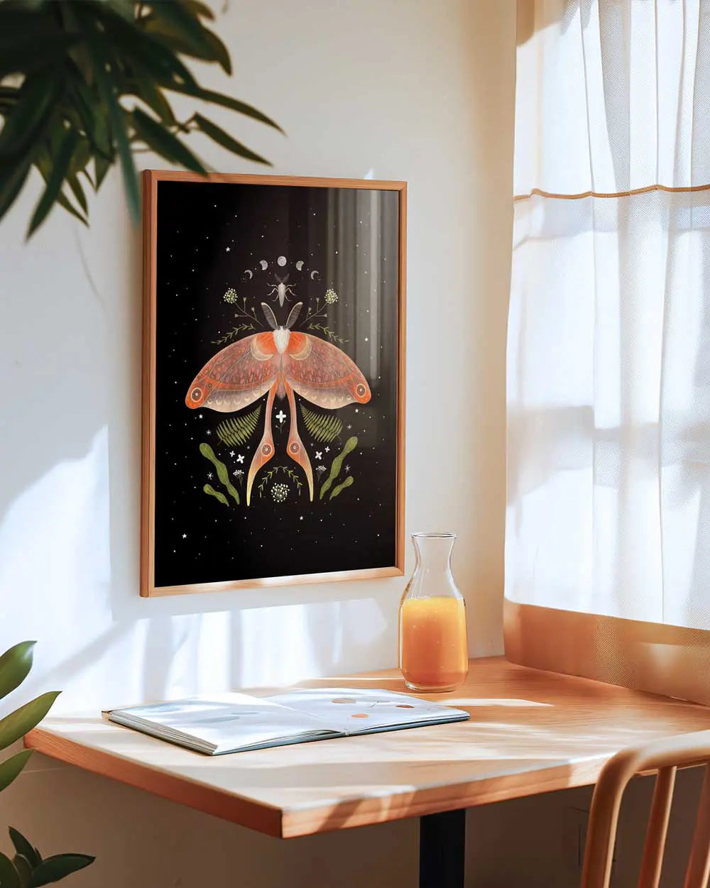 Nocturnal Moon Moth Art Print