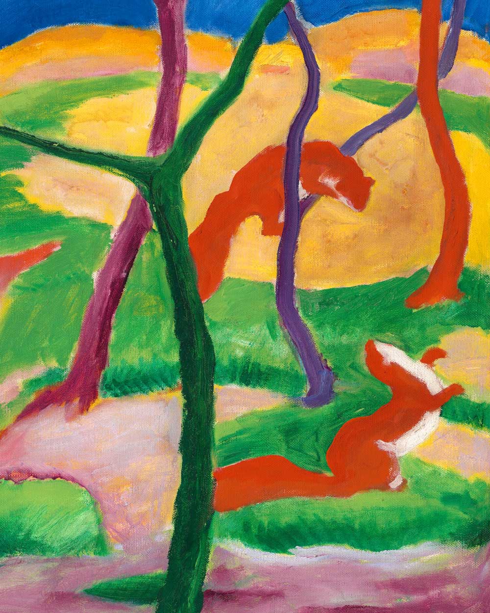 Playing Weasels Art Print
