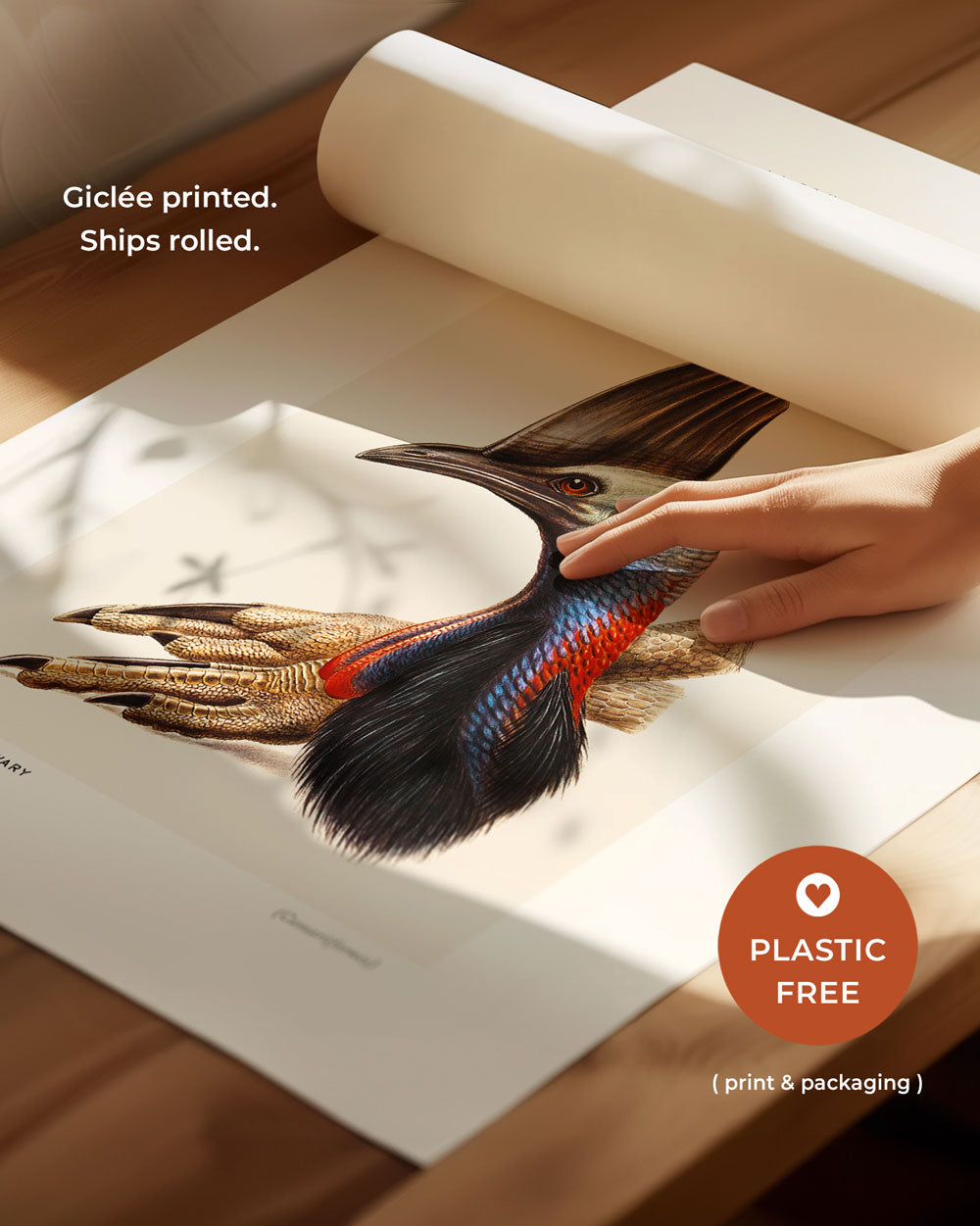 Southern Cassowary Portrait Art Print