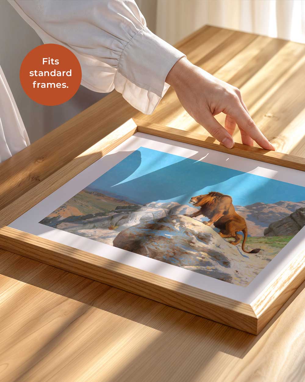 The Watching Lion Art Print