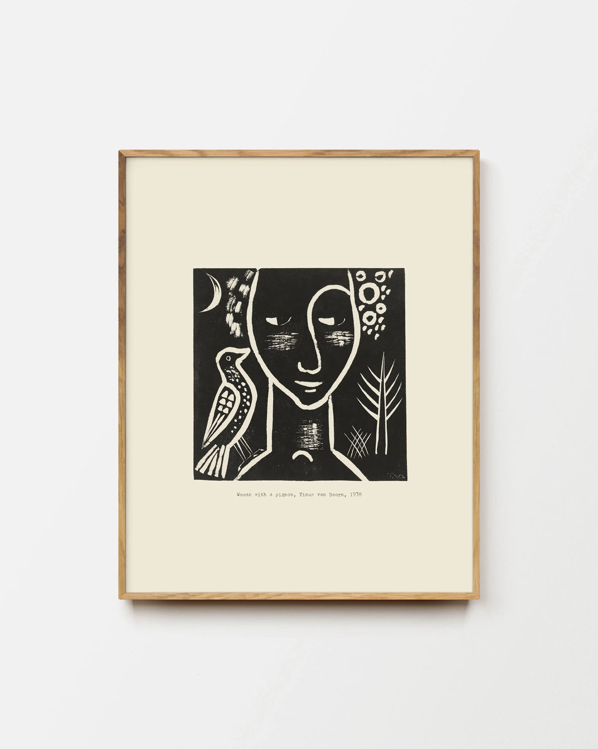 Woman With a Pigeon Art Print