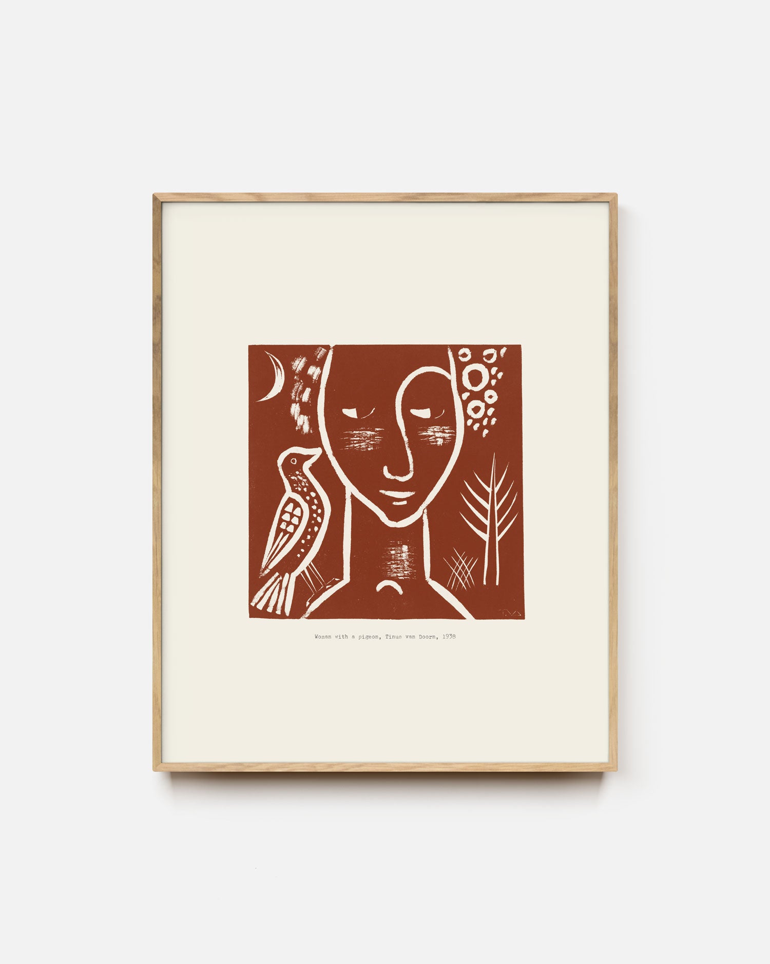 Woman With A Pigeon Art Print