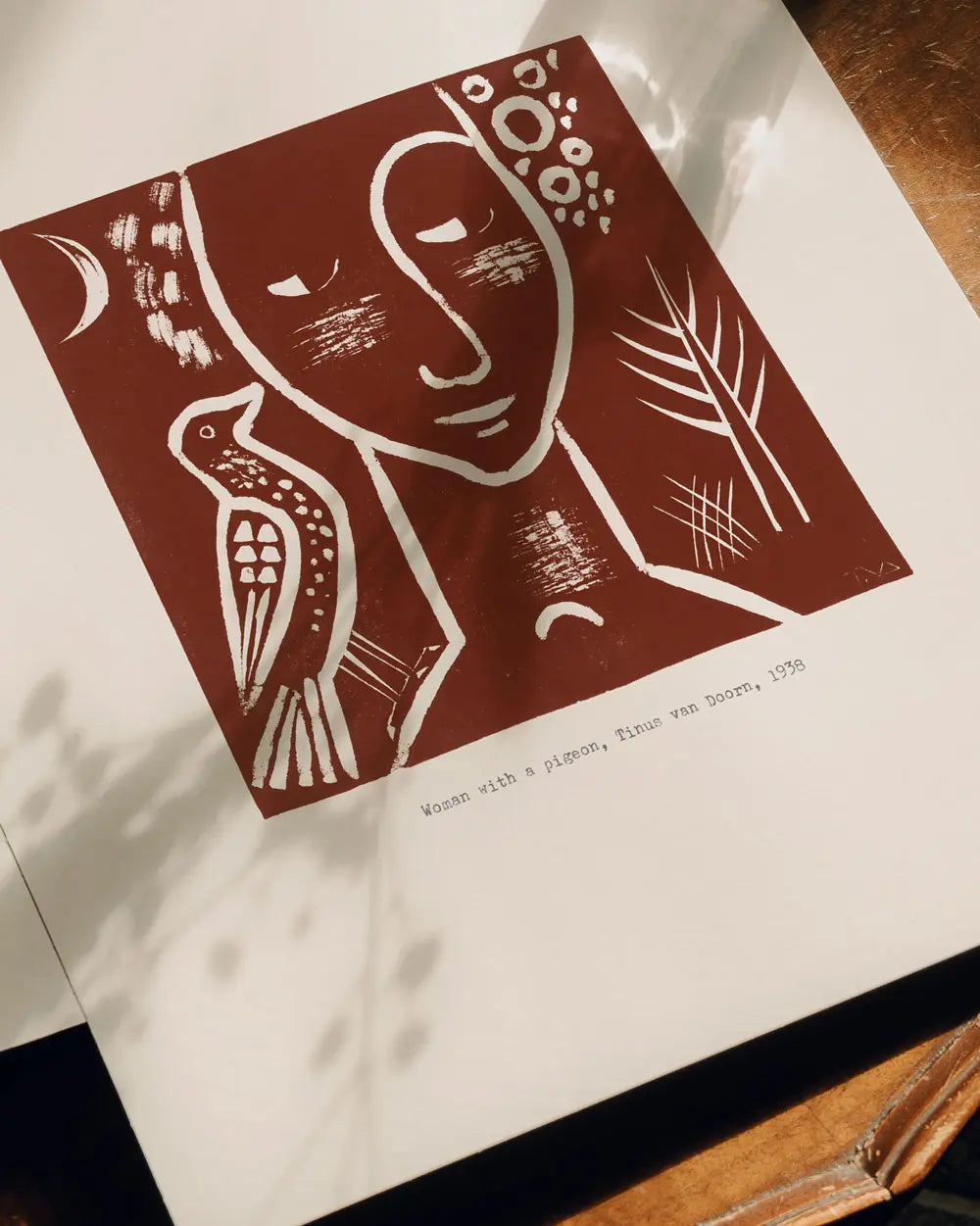 Woman With a Pigeon Art Print