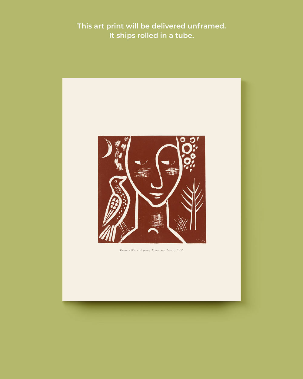 Woman With A Pigeon Art Print